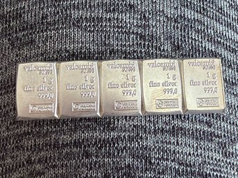 5 Grams .999 Fine Silver