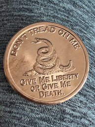 1 Ounce .999 Fine Copper Round