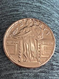 1 Ounce .999 Fine Copper Round