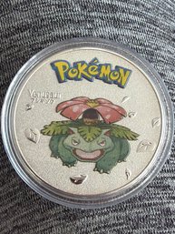 Pokemon Silver Plate Venusaur Collectible Coin