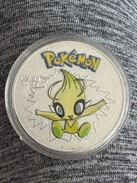 Pokemon Silver Plate Celebi Collectible Coin