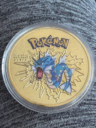 Pokemon Gold Plate Gyarados Collectible Coin