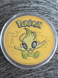 Pokemon Gold Plate Entei Collectible Coin