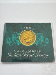 1888 Gold Layered Indian Head Cent