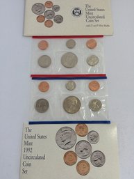 1992 U.S. Mint Uncirculated Coin Set