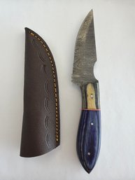 NEW 8 INCH DAMASCUS FIXED BLADE KNIFE W SHEATH