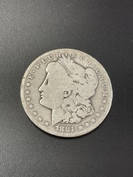 1881 O Morgan Silver Dollar
