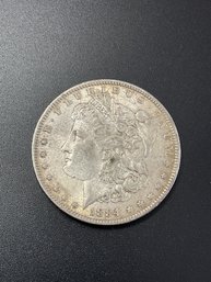1884 O Morgan Silver Dollar