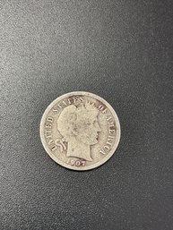 1907 Barber Dime