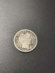 1907 Barber Dime