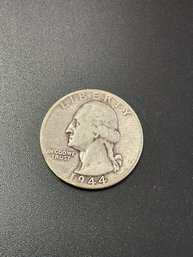 1944 Silver Washington Quarter