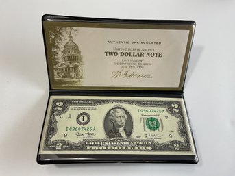 2003 Uncirculated $2 Bill