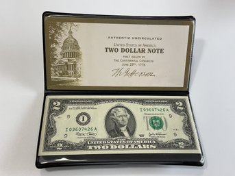 2003 Uncirculated $2 Bill