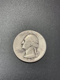 1943 Silver Washington Quarter