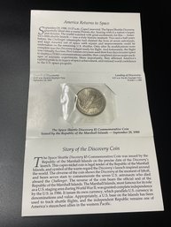 Marshall Islands Space Shuttle Discovery $5 Commemorative Coin