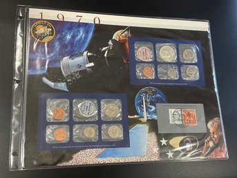 1970 U.S. Mint Uncirculated Coin Set W/ Stamps