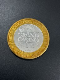 999 Fine Silver Gaming Token-GRAND CASINO