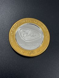 999 Fine Silver Gaming Token-PLAZA CASINO