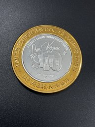 999 Fine Silver Gaming Token-LAS VEGAS CLUB