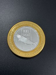 999 Fine Silver Gaming Token-RENO/TAHOE INTERNATIONAL AIRPORT