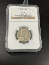 1976 D NGC MS66 Washington Quarter