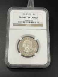 1981 S NGC PF69 ULTRA CAMEO Susan B. Anthony Dollar