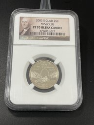 2003 NGC PF70 ULTRA CAMEO Washington Missouri State Quarter