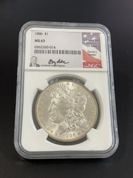 1886 NGC MS63 Morgan Silver Dollar