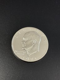 1971 S Proof Silver Eisenhower Dollar