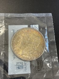 1900 Morgan Silver Dollar-almost Uncirculated