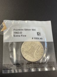 1963 D Franklin Silver Half Dollar
