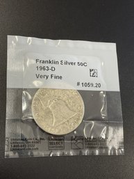 1963 D Franklin Silver Half Dollar