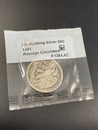 1941 Walking Liberty Silver Half Dollar