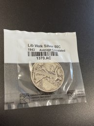 1943 Walking Liberty Silver Half Dollar