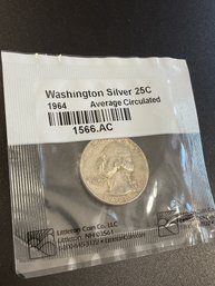 1964 Silver Washington Quarter