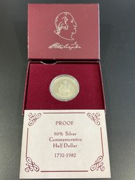 1982 George Washington Commemorative Silver Half Dollar