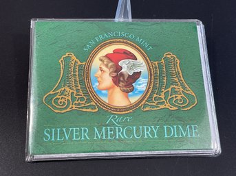 1942 Rare San Francisco Mint Silver Mercury Dime