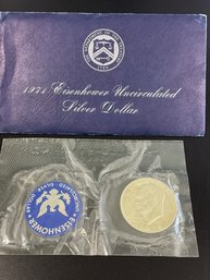 1971 Eisenhower Uncirculated Silver Dollar