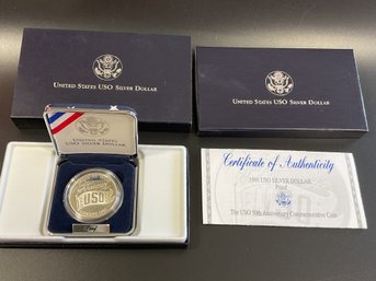 1991 USO Silver Dollar Proof