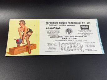 Vintage November 1960 Gas Station Advertisement Calendar
