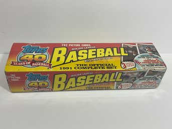 1991 Official Complete TOPPS Major League Baseball Cards Set