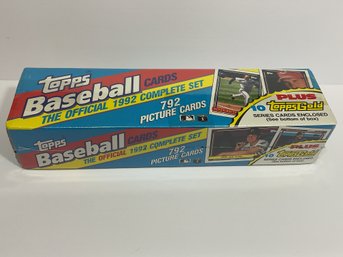 1992 Official Complete TOPPS Major League Baseball Cards Set