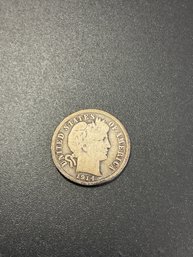 1914 D Barber Dime