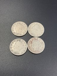 V Nickels-Lot Of 4