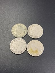 V Nickels-Lot Of 4