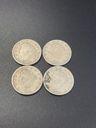 V Nickels-Lot Of 4