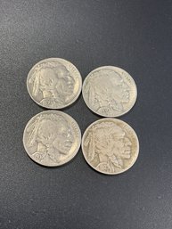 Buffalo Nickels-Lot Of 4