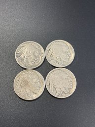 Buffalo Nickels-Lot Of 4