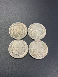 Buffalo Nickels-Lot Of 4