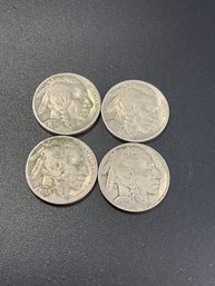 Buffalo Nickels-Lot Of 4